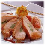 鶏もも肉のアスパラ射込み焼き