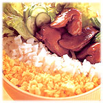 鶏レバーサラダ丼